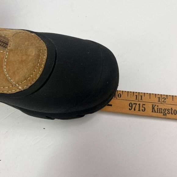 SOREL Snow /Rain Boots Womens Sz 6 Black & Tan Short Zip Suede - Picture 10 of 14